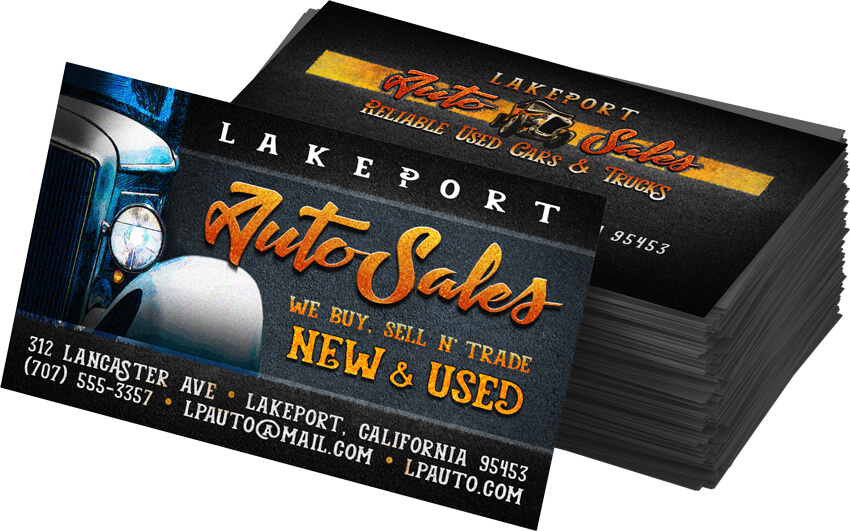 Business Card Front - Auto Sales