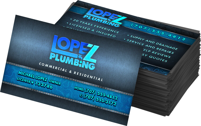 Business Card Front - Lopez Plumbing