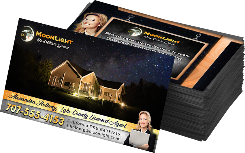 Business Card Front - Moonlight Realty