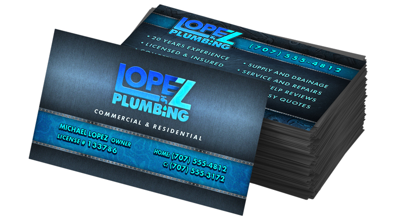 Business Card Front - Lopez Plumbing