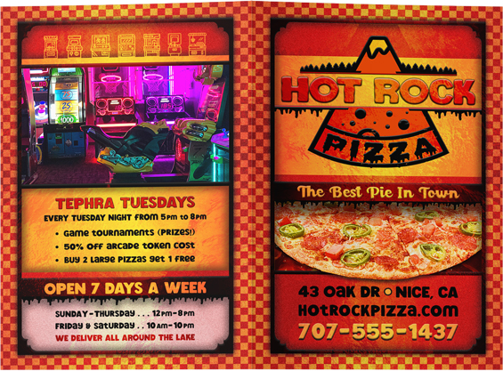 Restaurant Menu Cover - Hot Rock Pizzaria