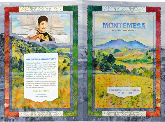 Restaurant Menu Cover - Montemesa Mexican Food