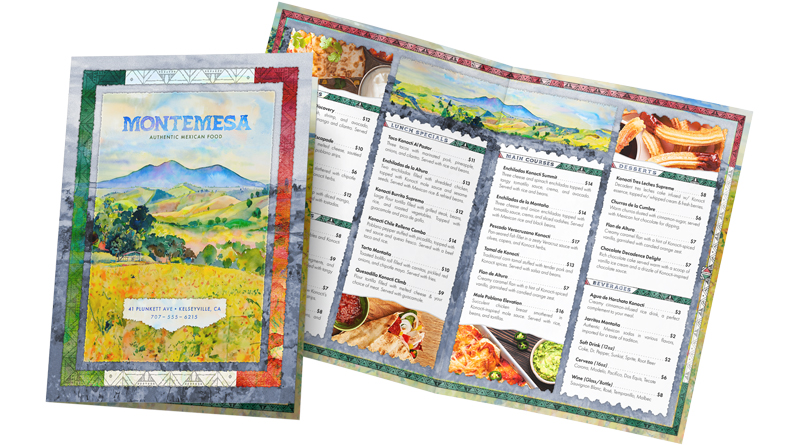 Restaurant Menu Cover - Montemesa Mexican Food